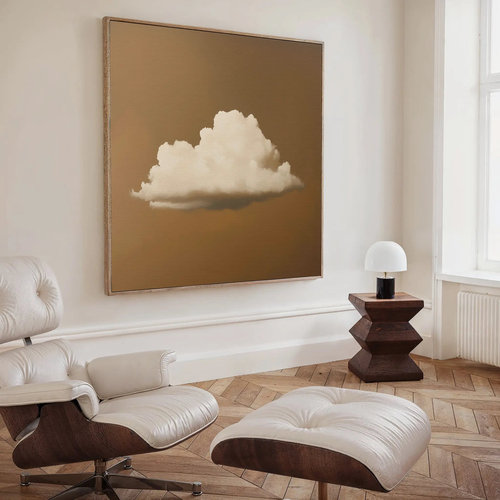 Whispers in Amber – earthy brown cloud canvas wall art print by Aspire Prints