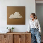 Whispers in Amber – earthy brown cloud canvas wall art print by Aspire Prints