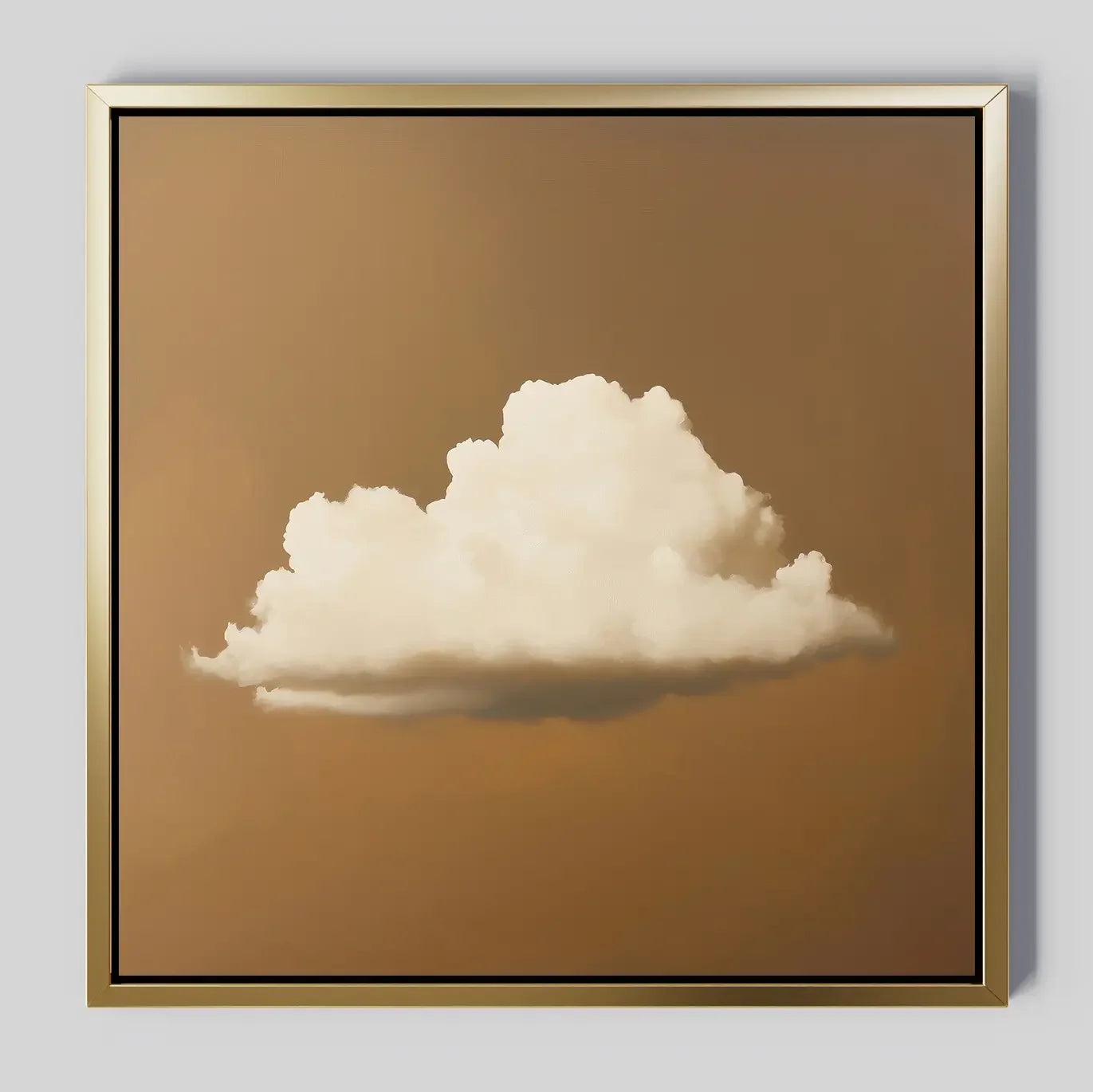 Whispers in Amber – earthy brown cloud canvas wall art print by Aspire Prints