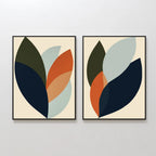 Ember & Olive Whispers – Set of 2 Canvas Prints set of 2 – multicolour botanical canvas wall art by Aspire Prints