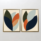 Ember & Olive Whispers – Set of 2 Canvas Prints set of 2 – multicolour botanical canvas wall art by Aspire Prints