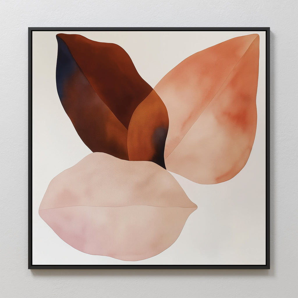 Whispers of Terracotta – neutral-toned botanical canvas wall art print by Aspire Prints