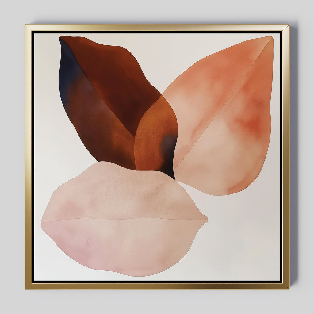 Whispers of Terracotta – neutral-toned botanical canvas wall art print by Aspire Prints
