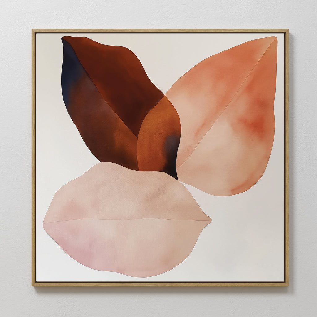 Whispers of Terracotta – neutral-toned botanical canvas wall art print by Aspire Prints