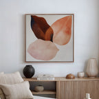 Whispers of Terracotta – neutral-toned botanical canvas wall art print by Aspire Prints