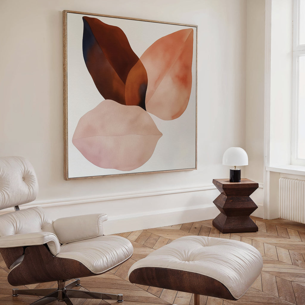 Whispers of Terracotta – neutral-toned botanical canvas wall art print by Aspire Prints
