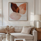 Whispers of Terracotta – neutral-toned botanical canvas wall art print by Aspire Prints