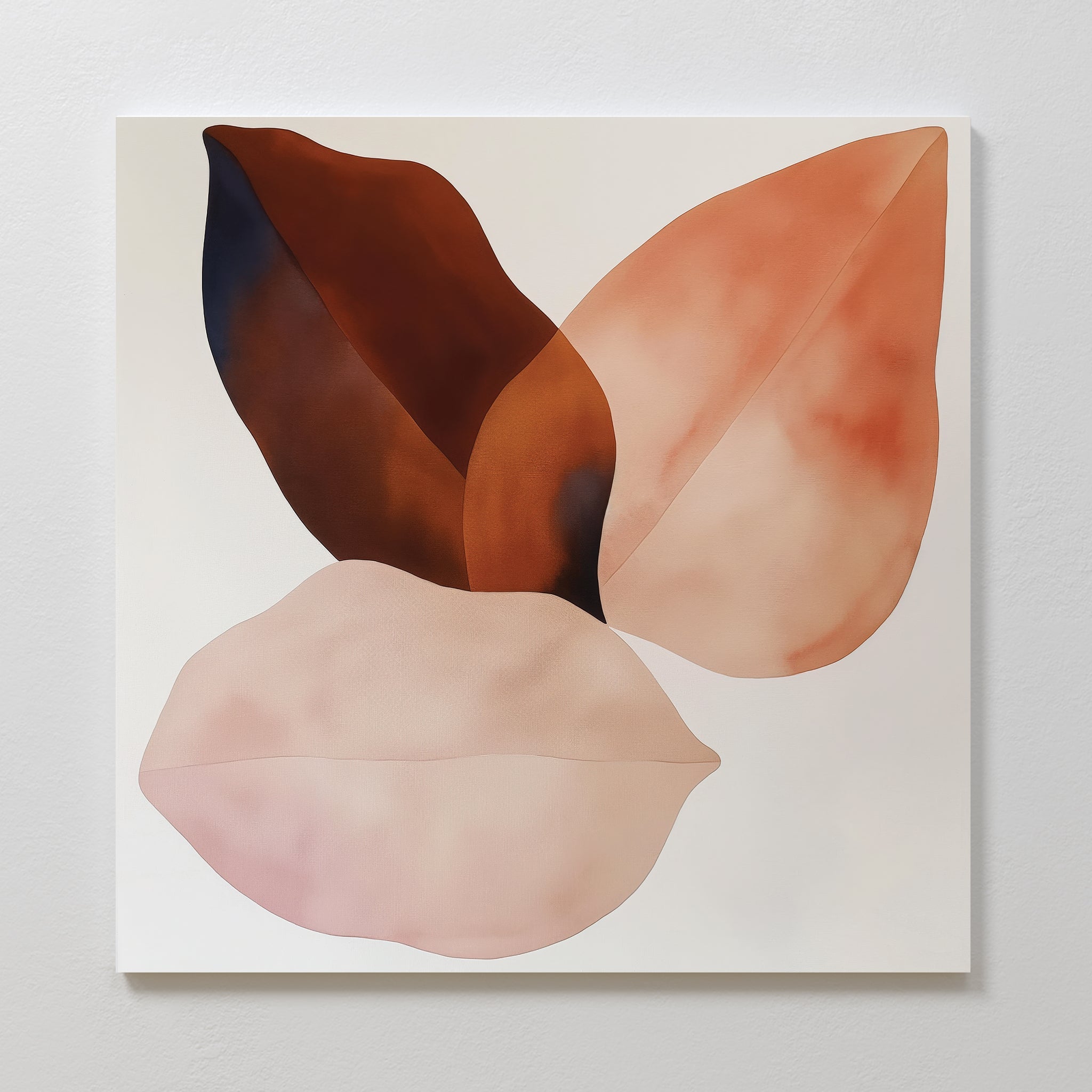 Whispers of Terracotta – neutral-toned botanical canvas wall art print by Aspire Prints