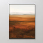 Amber Fields at Twilight – neutral-toned landscape canvas wall art print by Aspire Prints