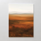 Amber Fields at Twilight – neutral-toned landscape canvas wall art print by Aspire Prints