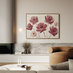Whispers of a Fading Bloom – blush pink botanical canvas wall art print by Aspire Prints