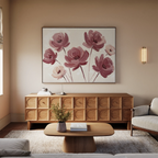 Whispers of a Fading Bloom – blush pink botanical canvas wall art print by Aspire Prints