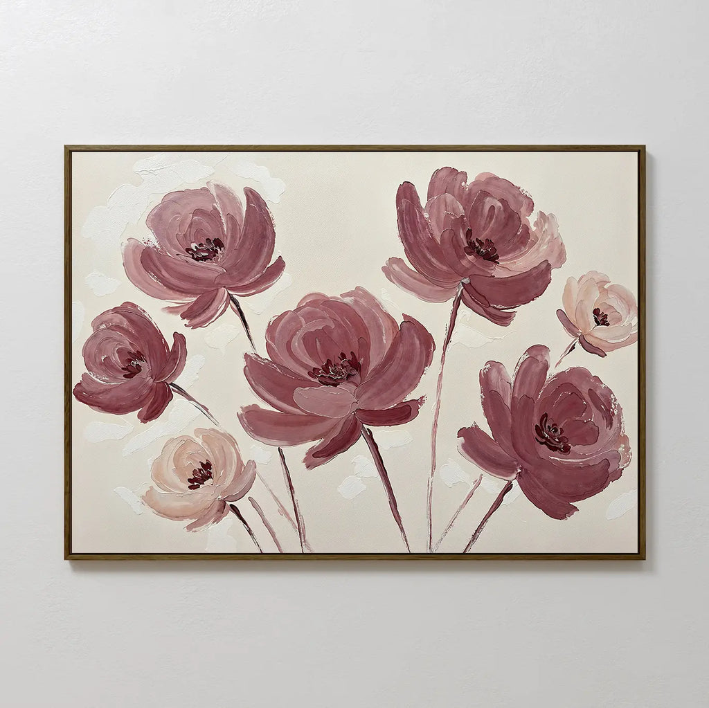 Whispers of a Fading Bloom – blush pink botanical canvas wall art print by Aspire Prints