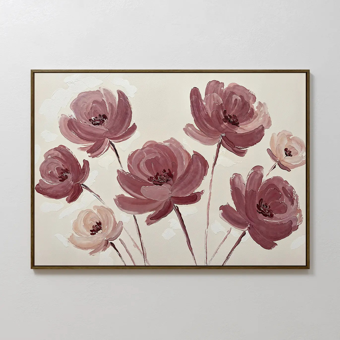 Whispers of a Fading Bloom – blush pink botanical canvas wall art print by Aspire Prints