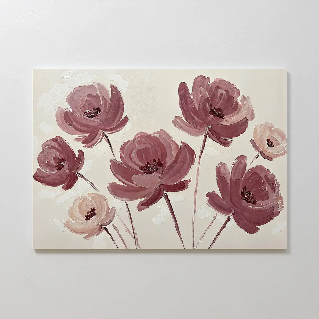 Whispers of a Fading Bloom – blush pink botanical canvas wall art print by Aspire Prints