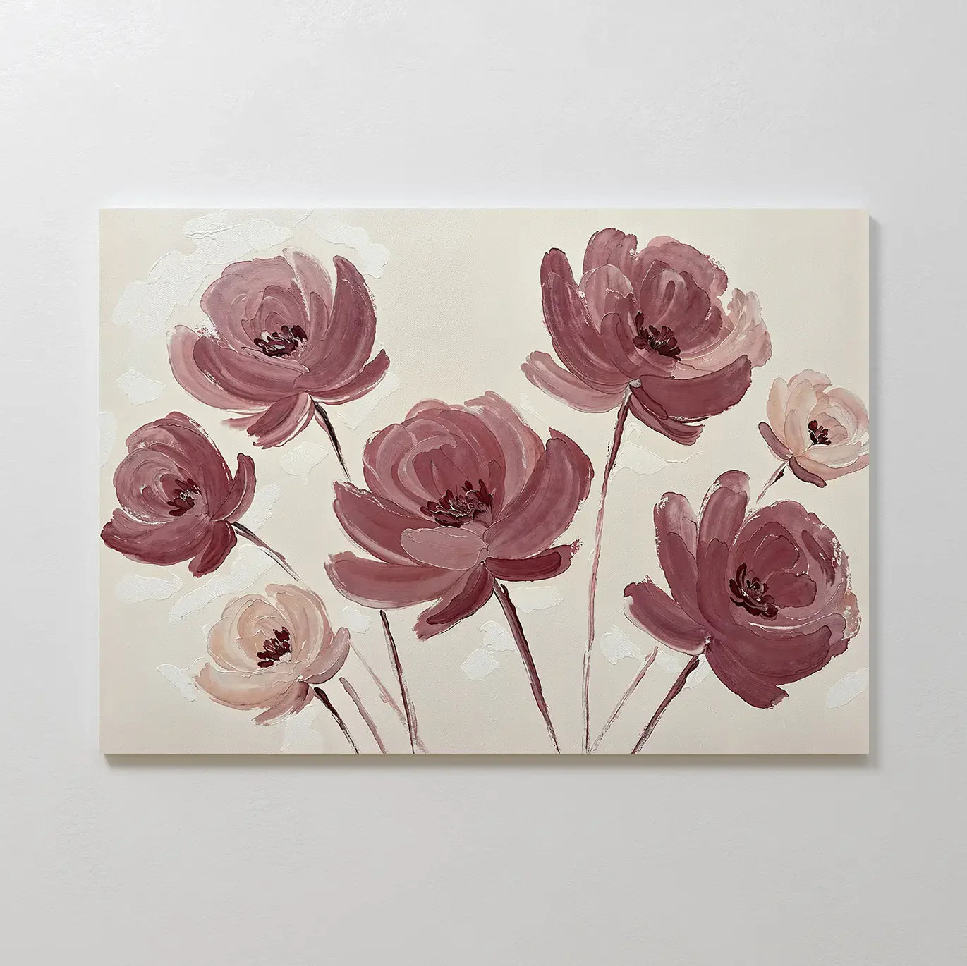 Whispers of a Fading Bloom – blush pink botanical canvas wall art print by Aspire Prints