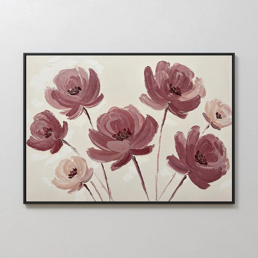 Whispers of a Fading Bloom – blush pink botanical canvas wall art print by Aspire Prints