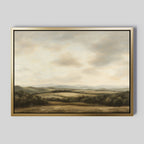 Where the Hills Exhale – green vintage canvas wall art print by Aspire Prints
