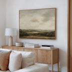 Where the Hills Exhale – green vintage canvas wall art print by Aspire Prints