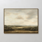 Where the Hills Exhale – green vintage canvas wall art print by Aspire Prints
