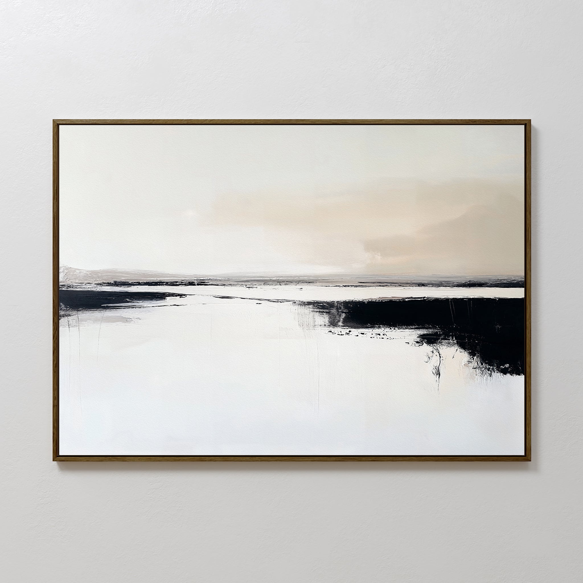 Binary Calm Abstract Canvas Art – Horizontal