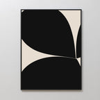 Shadow Fern Whisper – black botanical canvas wall art print by Aspire Prints