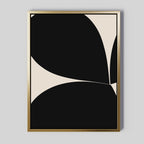 Shadow Fern Whisper – black botanical canvas wall art print by Aspire Prints