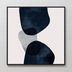 Tides of Midnight – blue abstract canvas wall art print by Aspire Prints