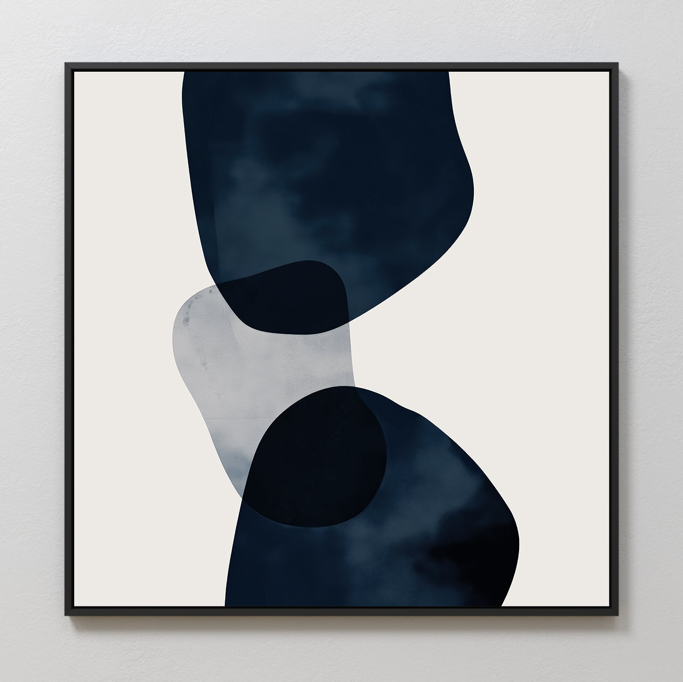 Tides of Midnight – blue abstract canvas wall art print by Aspire Prints