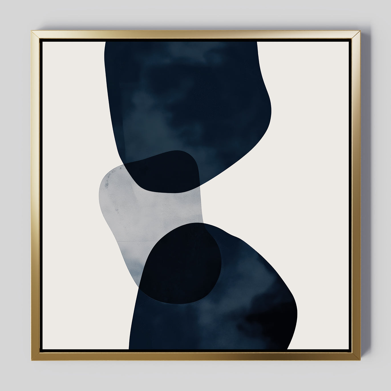 Tides of Midnight – blue abstract canvas wall art print by Aspire Prints