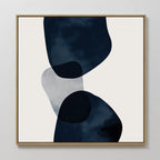Tides of Midnight – blue abstract canvas wall art print by Aspire Prints