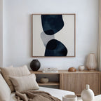 Tides of Midnight – blue abstract canvas wall art print by Aspire Prints