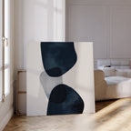 Tides of Midnight – blue abstract canvas wall art print by Aspire Prints
