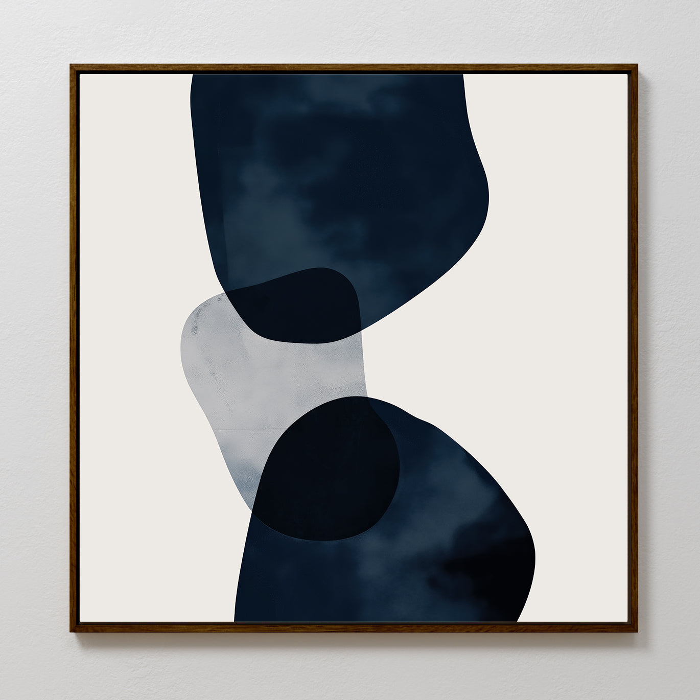 Tides of Midnight – blue abstract canvas wall art print by Aspire Prints