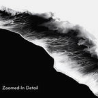 Midnight Tide Whispers – black coastal canvas wall art print by Aspire Prints