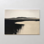 Where the Tide Turns Black – black coastal canvas wall art print by Aspire Prints