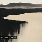 Where the Tide Turns Black – black coastal canvas wall art print by Aspire Prints