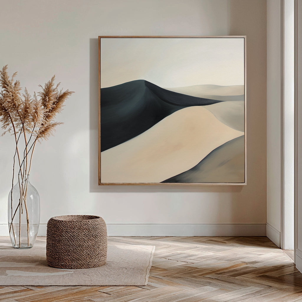 Whispers Beneath the Veil – black landscape canvas wall art print by Aspire Prints