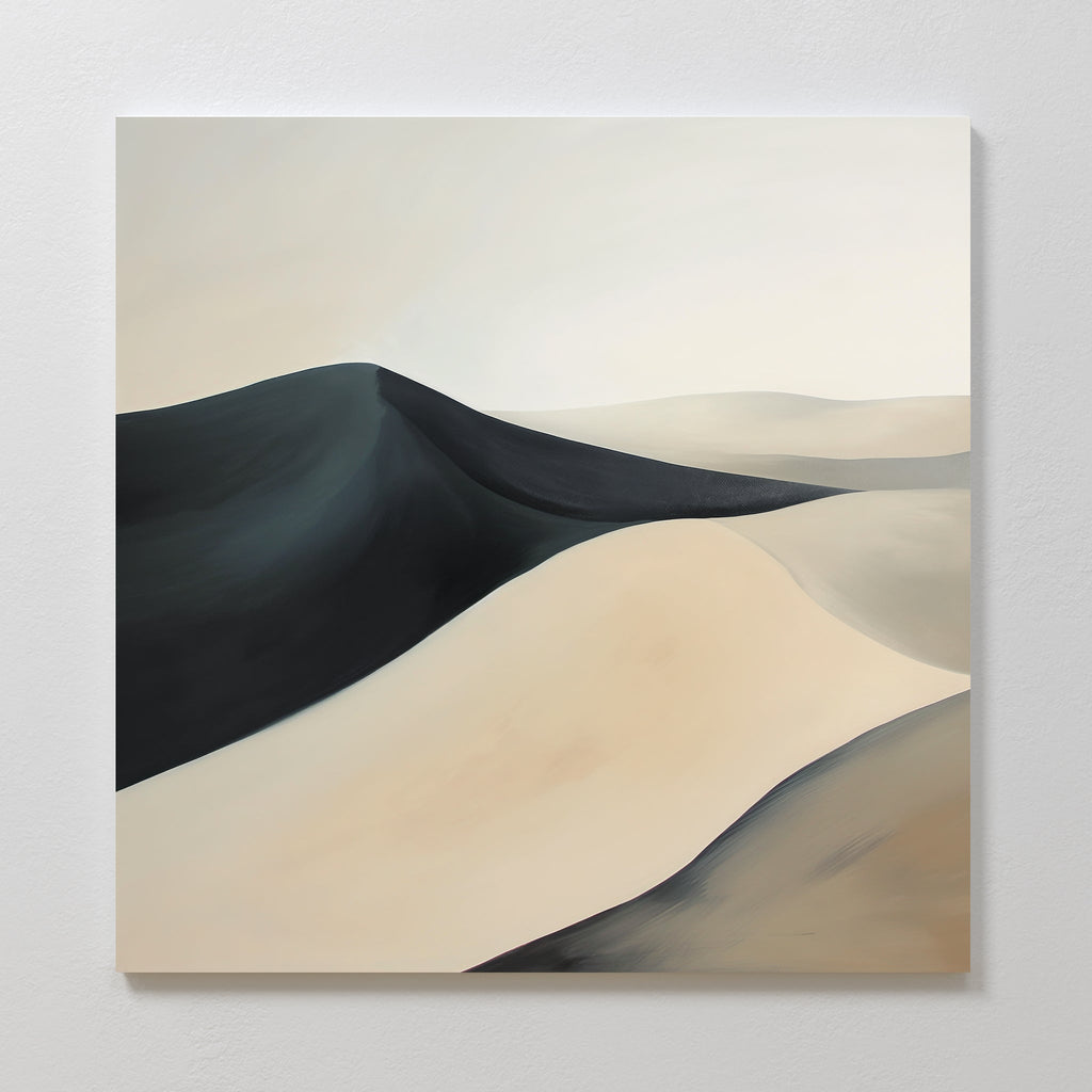 Whispers Beneath the Veil – black landscape canvas wall art print by Aspire Prints