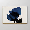 Indigo Bloom at Midnight – blue botanical canvas wall art print by Aspire Prints