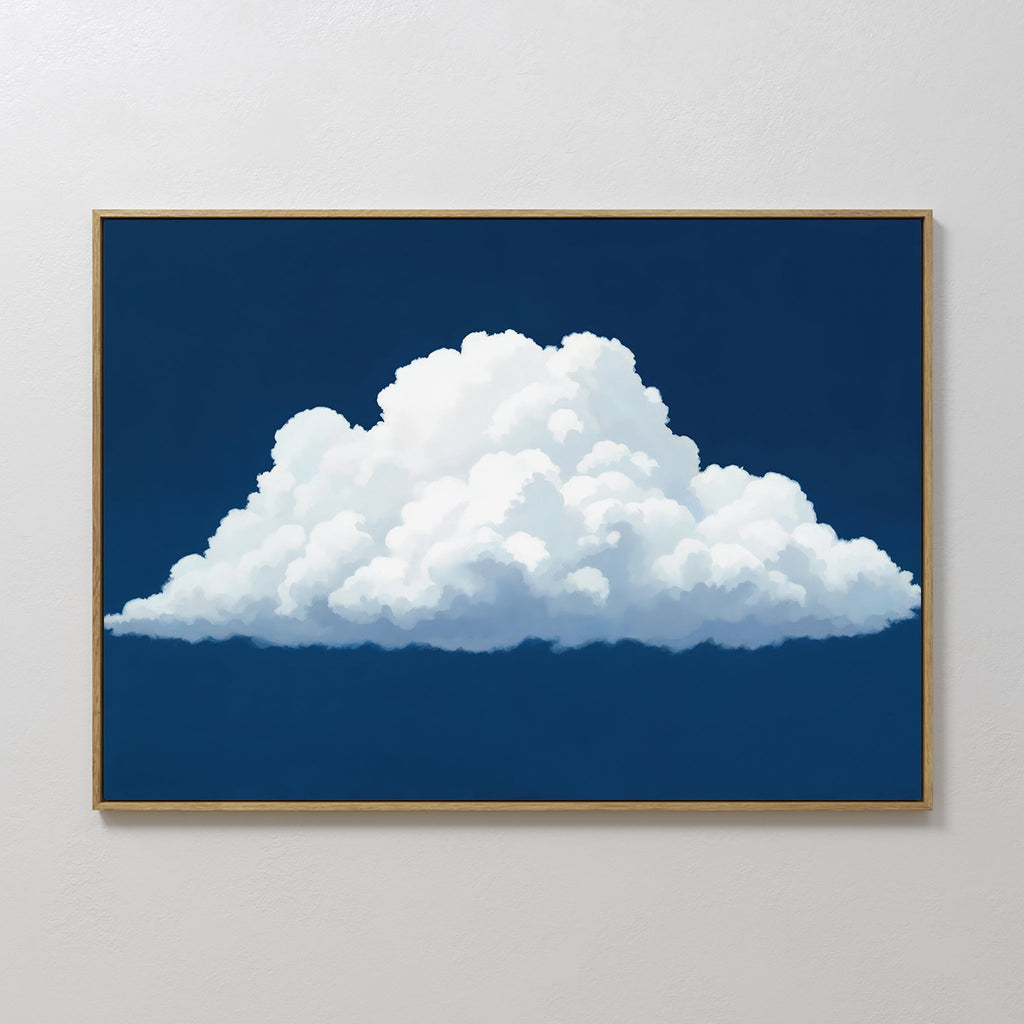 Whisper of the Sapphire Sky Canvas Print – neutral-toned cloud canvas wall art print by Aspire Prints