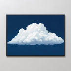 Whisper of the Sapphire Sky Canvas Print – neutral-toned cloud canvas wall art print by Aspire Prints