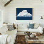 Whisper of the Sapphire Sky Canvas Print – neutral-toned cloud canvas wall art print by Aspire Prints