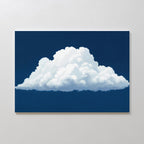 Whisper of the Sapphire Sky Canvas Print – neutral-toned cloud canvas wall art print by Aspire Prints