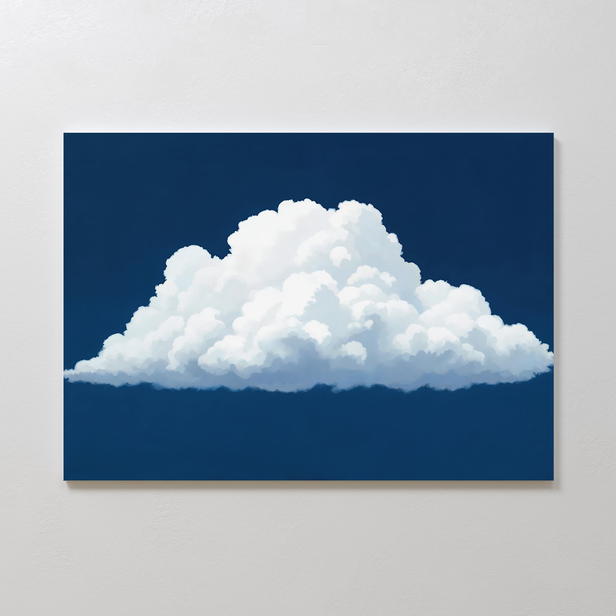 Whisper of the Sapphire Sky Canvas Print – neutral-toned cloud canvas wall art print by Aspire Prints