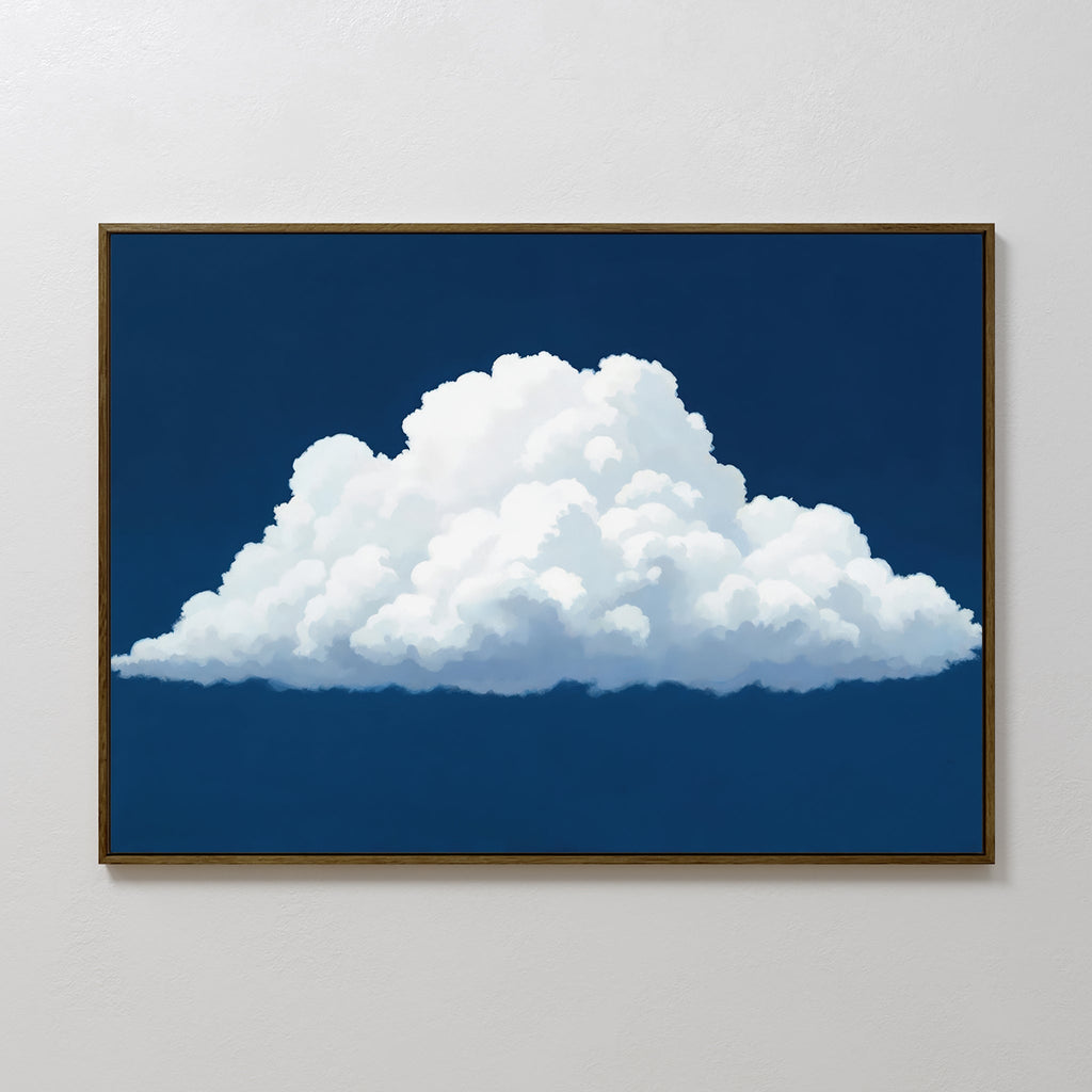 Whisper of the Sapphire Sky Canvas Print – neutral-toned cloud canvas wall art print by Aspire Prints