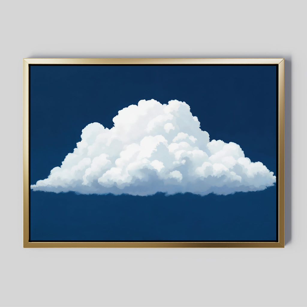 Whisper of the Sapphire Sky Canvas Print – neutral-toned cloud canvas wall art print by Aspire Prints