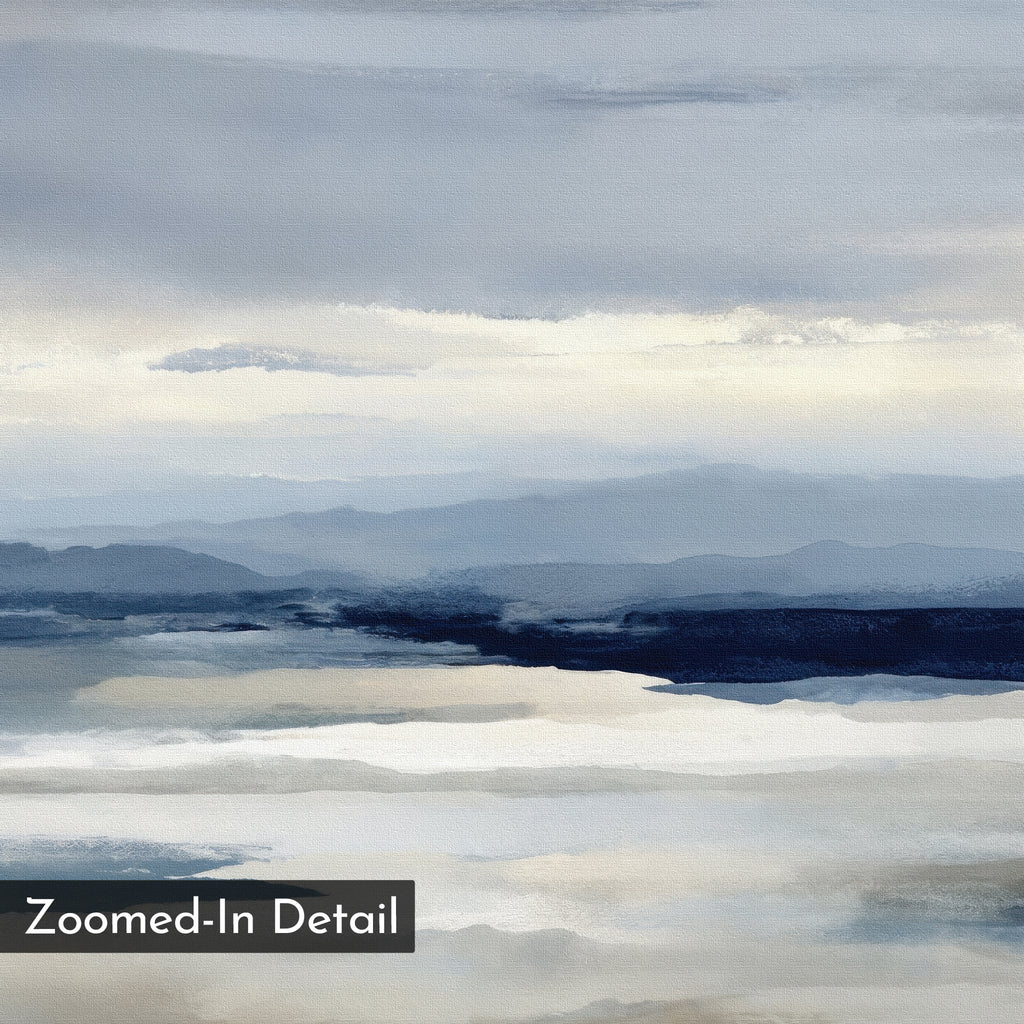 Whispers of the Far Hills – neutral-toned landscape canvas wall art print by Aspire Prints