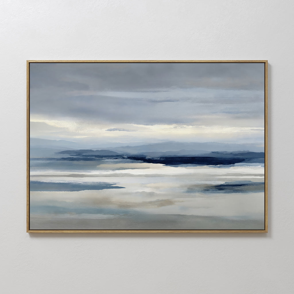 Whispers of the Far Hills – neutral-toned landscape canvas wall art print by Aspire Prints