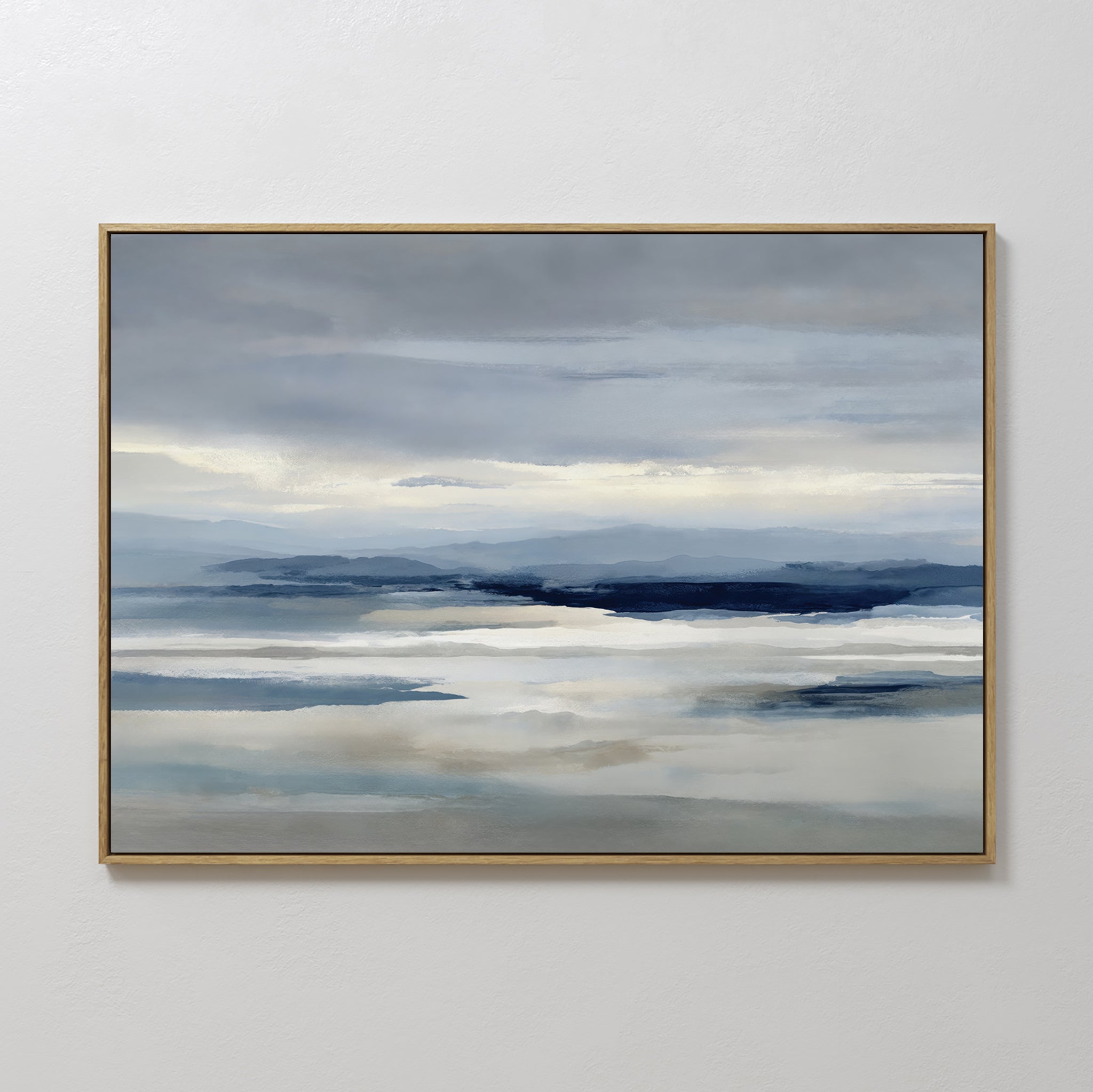 Whispers of the Far Hills – neutral-toned landscape canvas wall art print by Aspire Prints